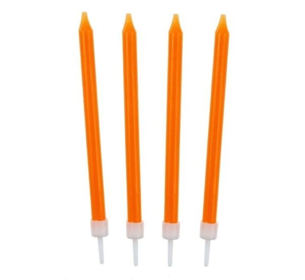 Narodeninové sviečky 8,6 cm 10 ks oranžové - GoDan